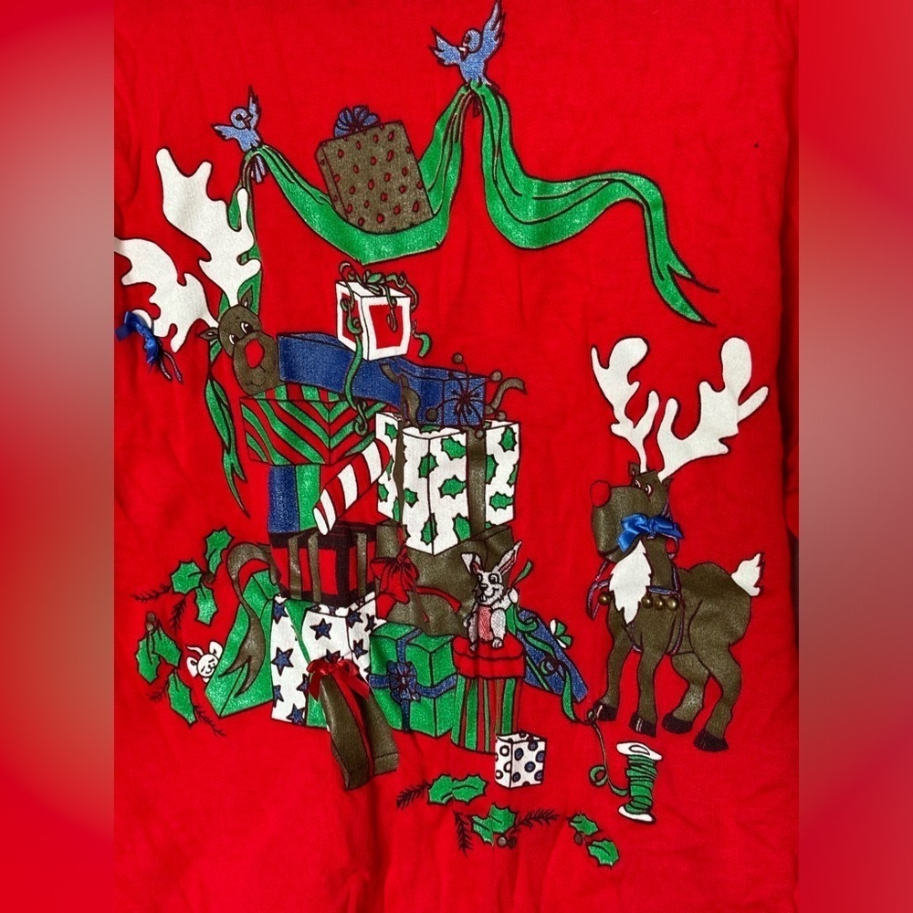 Vintage Andover Christmas sweater Red size Large - Picture 2 of 4